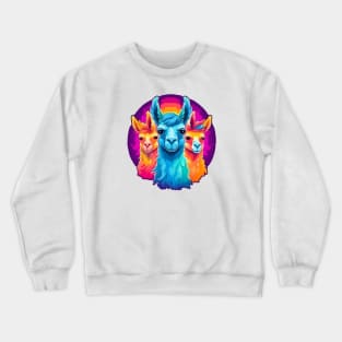 Rainbow Llama Squad Crewneck Sweatshirt